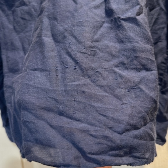 Lilly Pulitzer Sharise Navy Embroidered Peasant Blouse M - Picture 10 of 10